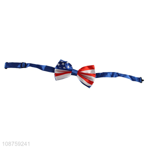 Online wholesale pre-tied bow tie adjustable bowties <em>flag</em> bow tie