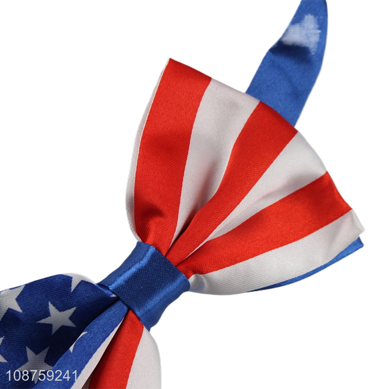 Online wholesale pre-tied bow tie adjustable bowties flag bow tie