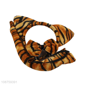 Good quality Halloween tiger cosplay costume set headband <em>bow</em> <em>tie</em> tail set