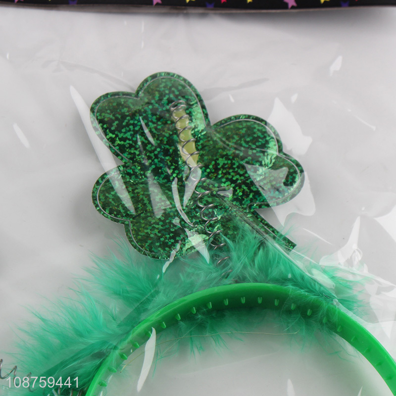 Good Quality St. Patrick's Day Shamrock Hair Hoop Patrick Party Headband