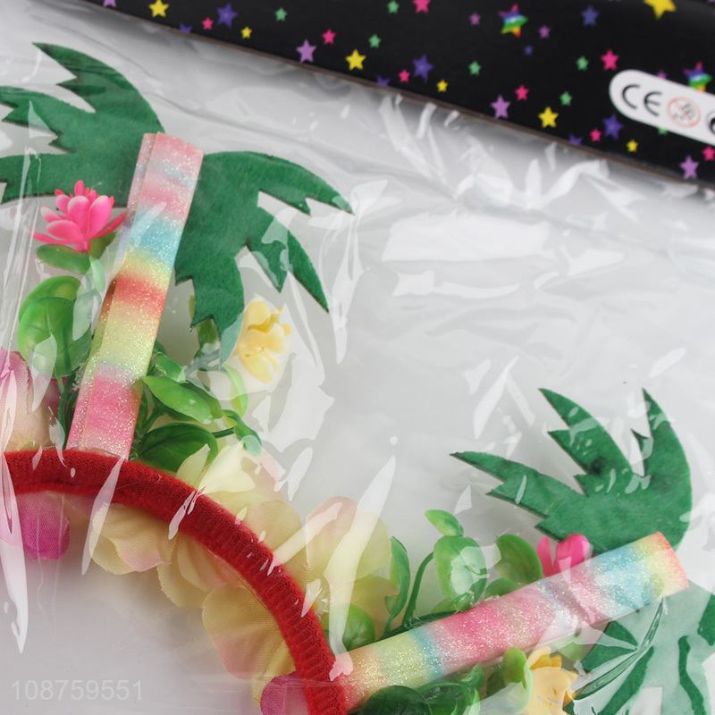 New Product Hawaii Party Hair Hoop Summer Cute Headband for Kids Adults