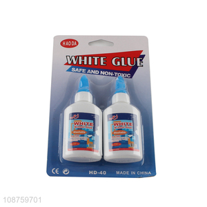 Top selling non-toxic 2pcs white liquid glue for school office