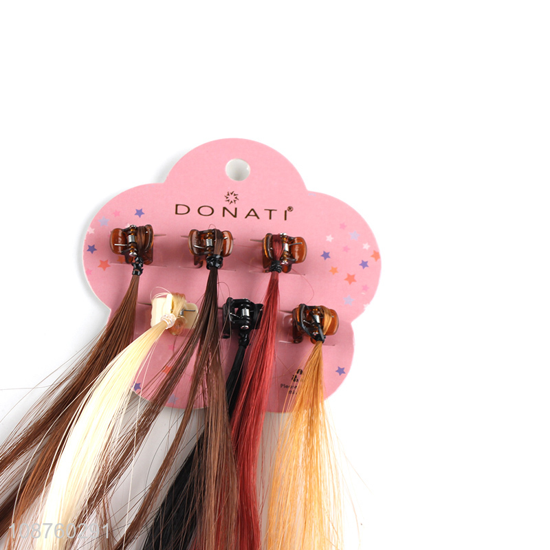 Factory direct sale kids hair accessories hair claw with wig braid