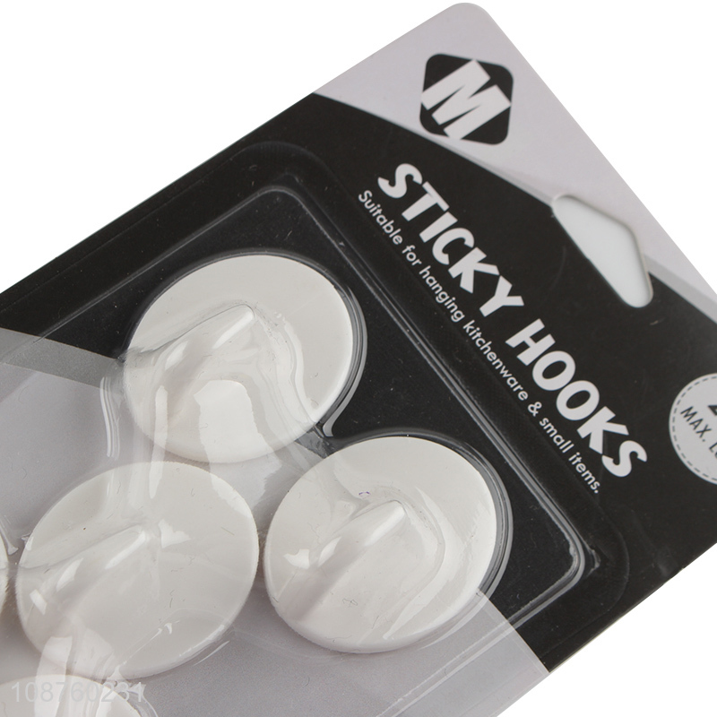 Hot items 5pcs white bathroom kitchen sticky hook for sale