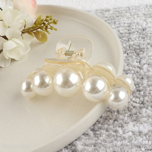 Good price large hair clips barrettes aesthetic pearl hair claws