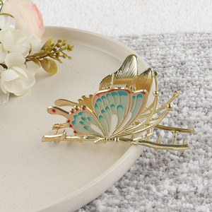 Good quality elegant butterfly hair claw clip alloy hair jaw clip