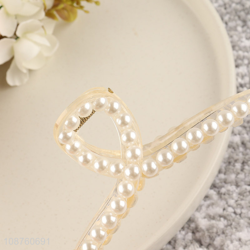 Online wholesale pearl hair claw clips hair clips for thick hair