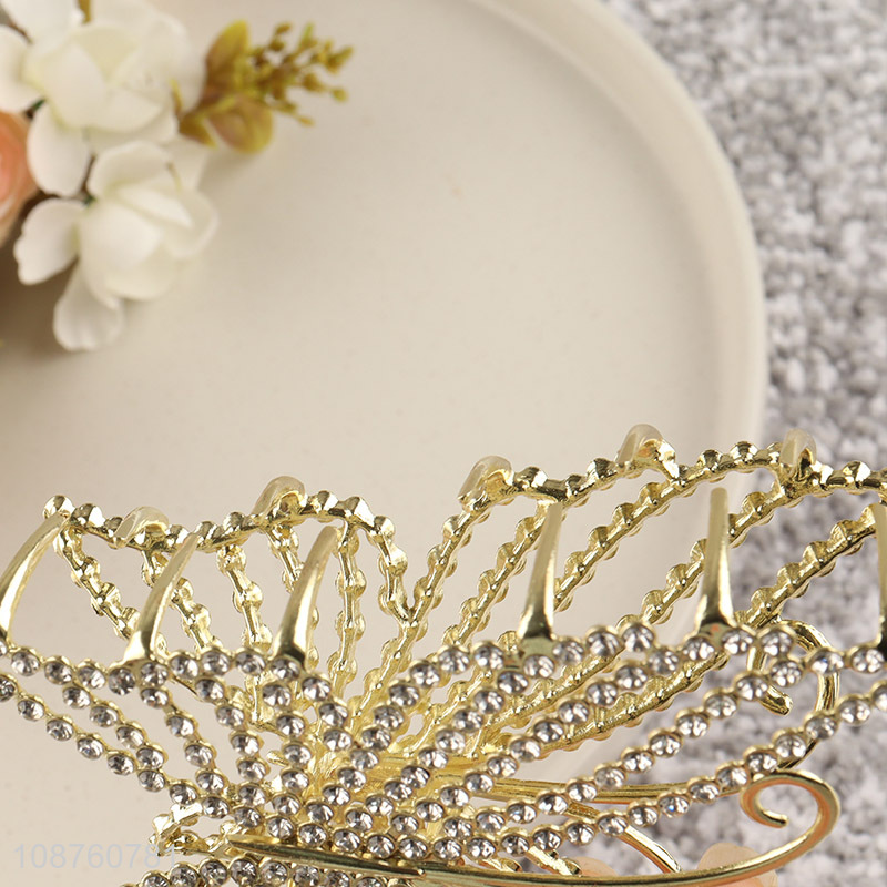 Hot selling rhinestone butterfly alloy hair claw clip hair accessories