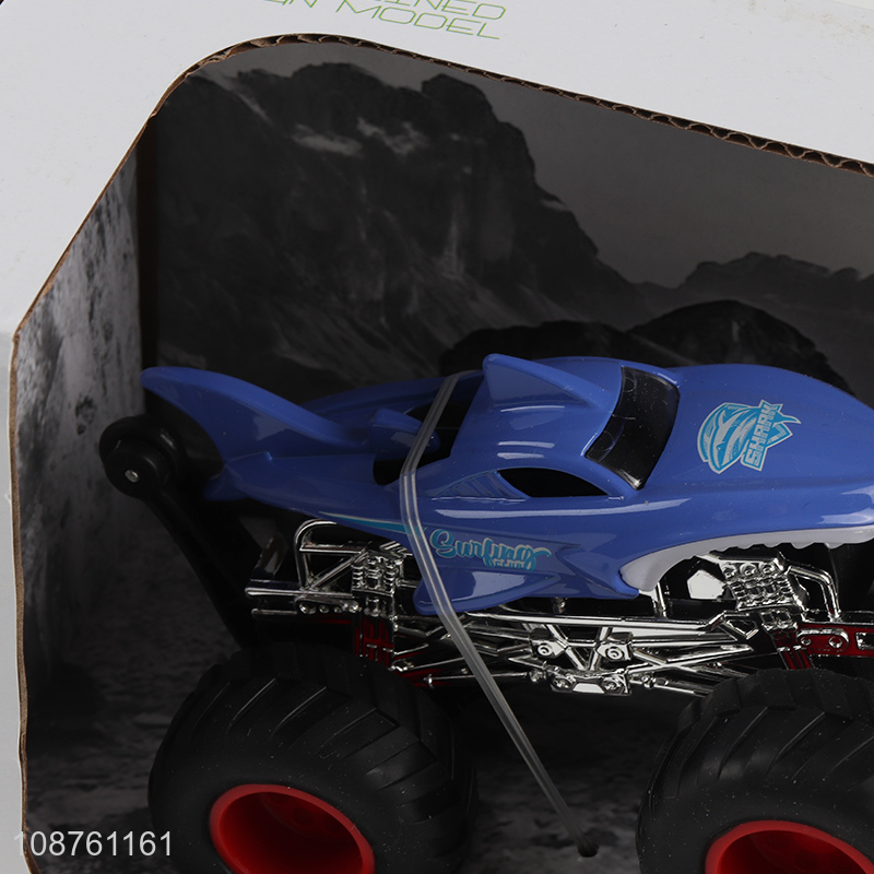 Custom logo friction powere big foot shark monster truck toy