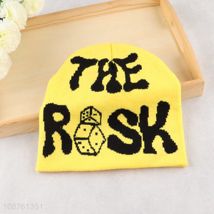 Factory price men women <em>winter</em> <em>warm</em> <em>hat</em> jacquard knitted beanies