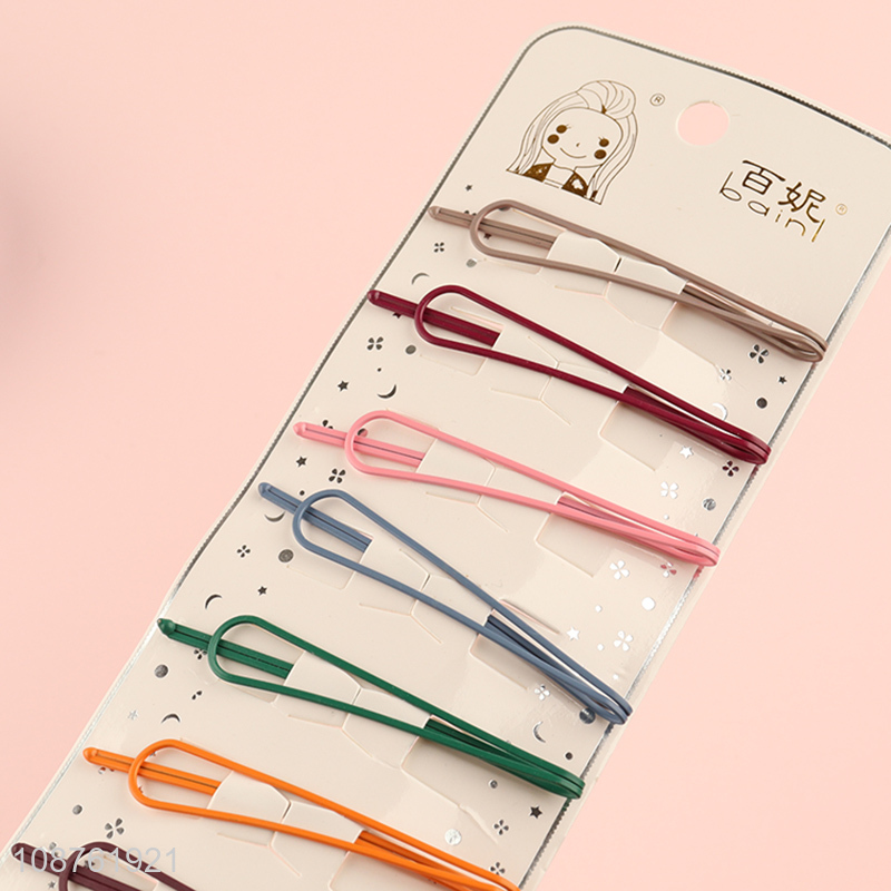 Yiwu market multicolor cute girls hollow hairpin hair accessories set
