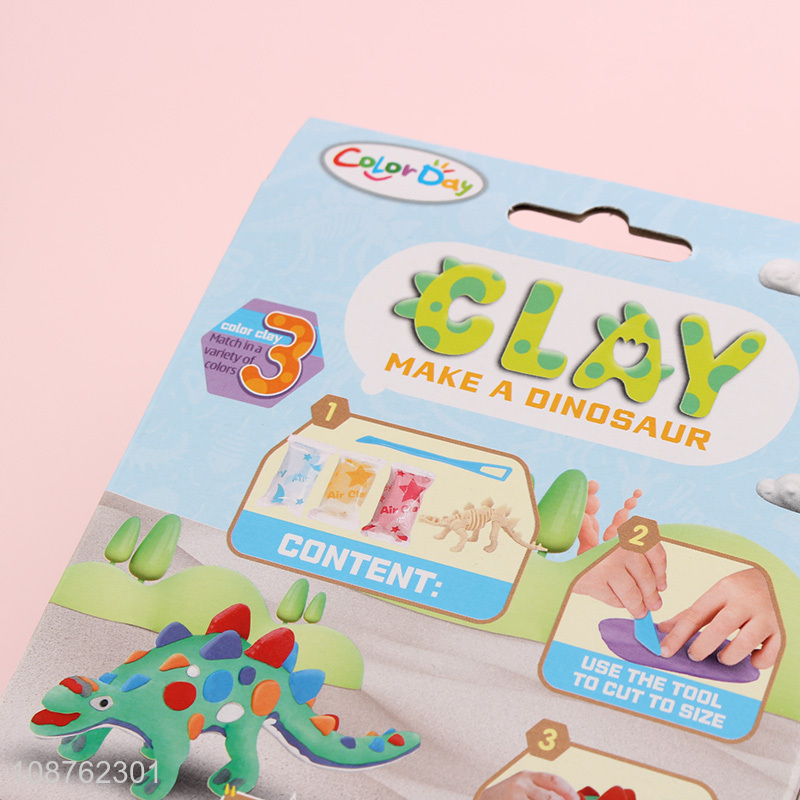 Good quality ultra light modeling clay dinosaur craft kit for kids