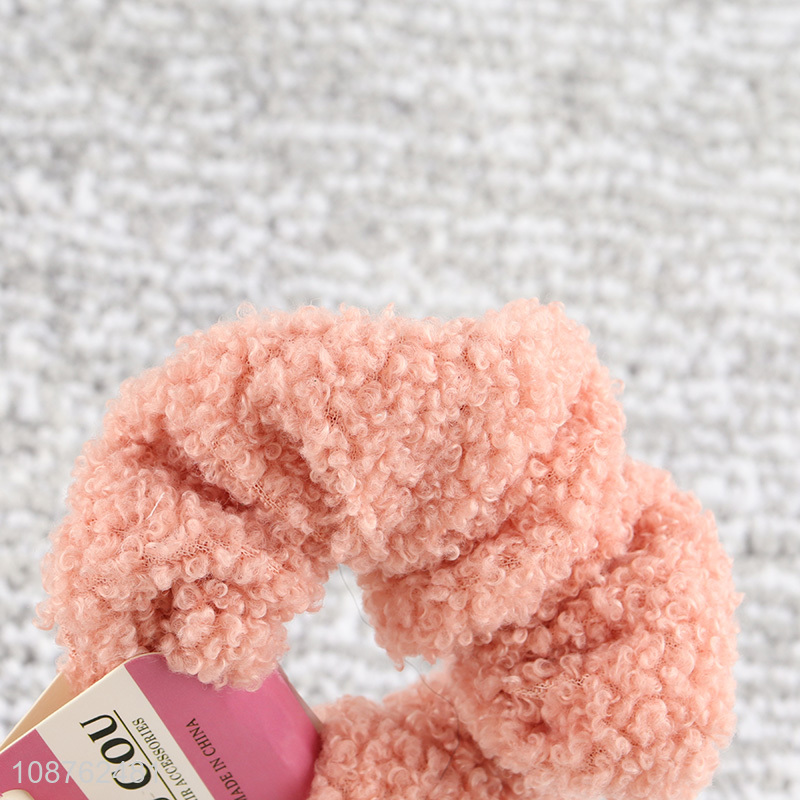 Online wholesale lamb wool hair scrunchies hair ties hair ropes