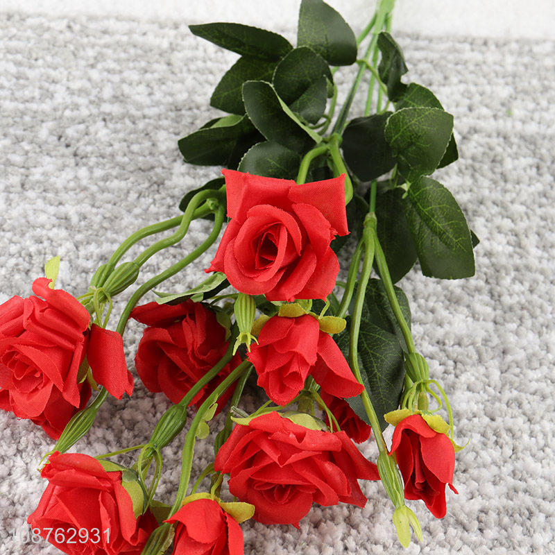 New arrival 5 heads artificial flower fake angela rose for wedding decor