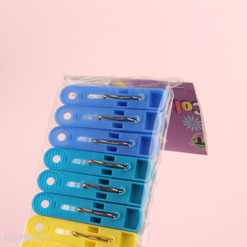Hot selling 12 pieces plastic clothes pegs clothespins