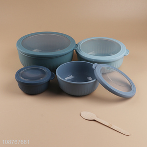 Hot sale 4pcs salad <em>bowl</em> with lid