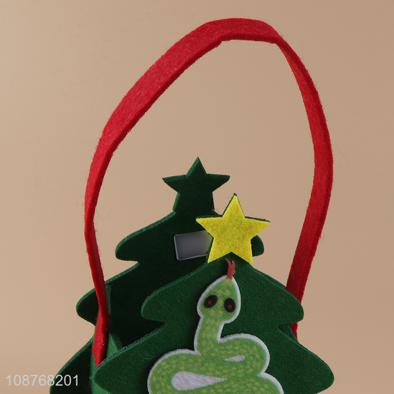 Low price felt cloth christmas basket