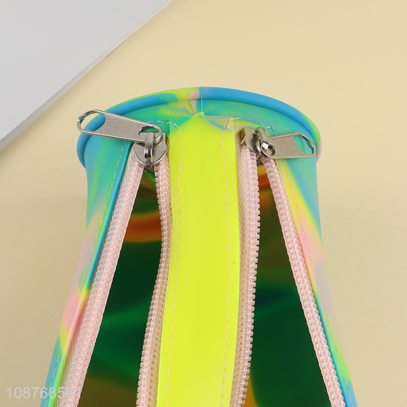 Good quality waterproof silicone pencil case pencil pouch