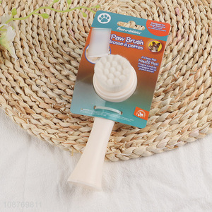 Factory supply soft bristle <em>dog</em> paw brush