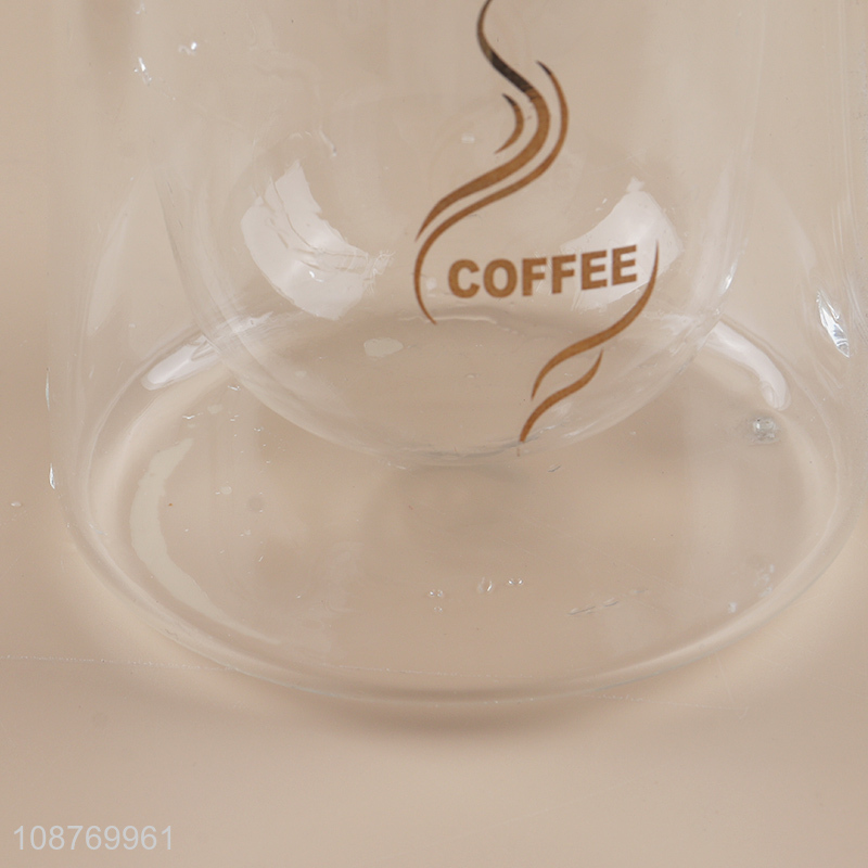 Top selling double-wall glass water cup
