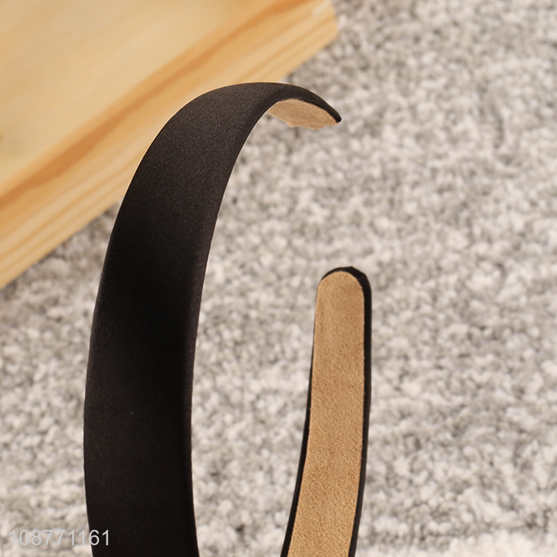 High quality pu leather hair hoop hairband for women