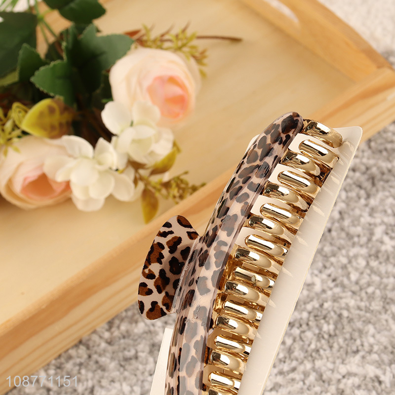 Popular product leopard print plastic hair claw clip