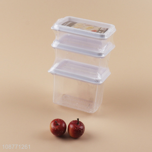 Hot selling 3pcs transparent fresh keeping <em>box</em> set