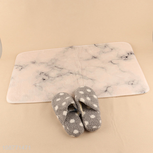 New product marble pattern flannel floor mat