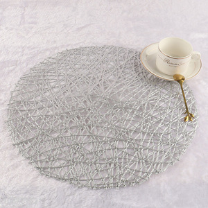 Wholesale round reusable non-slip plastic placemat