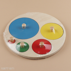 Low price round kids wooden <em>puzzle</em> toys