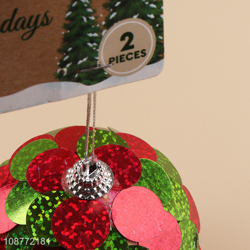 Factory wholesale 2pcs round christmas ball