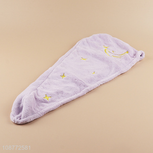 Hot selling purple hair <em>towel</em> dry hair hat