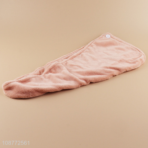 Top quality pink hair <em>towel</em> dry hair hat