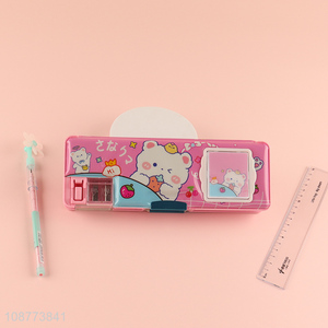 High quality cartoon plastic pencil case pencil box