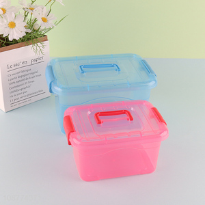 Wholesale transparent portable plastic <em>storage</em> <em>box</em> with lid