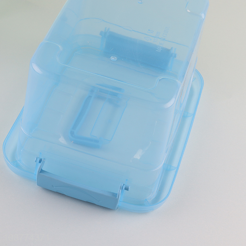 Wholesale transparent portable plastic storage box with lid