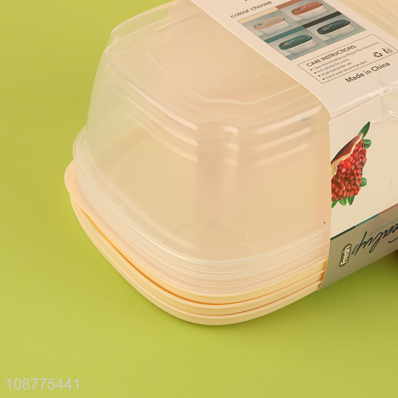 Wholesale 3 pieces 500ml refrigerator food storage containers