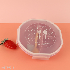 Online wholesale plastic bento lunch box with a spoon