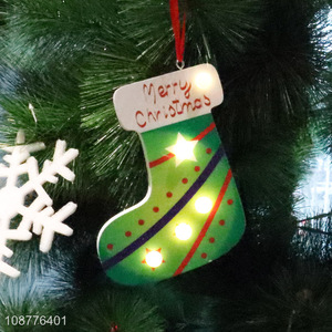 Top quality sock shaped christmas hanging ornaments
