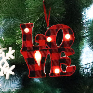 China wholesale love letter christmas hanging ornaments