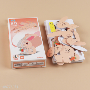 Top selling children 3d rabbit <em>puzzle</em> toys