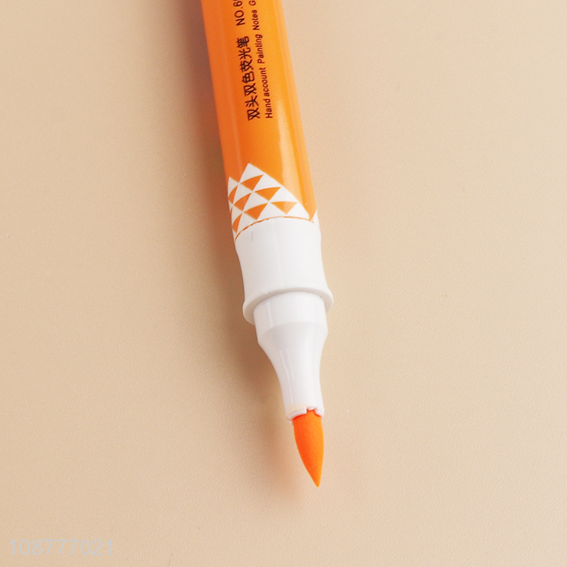 China wholesale 6pcs double-headed highlighter pen set