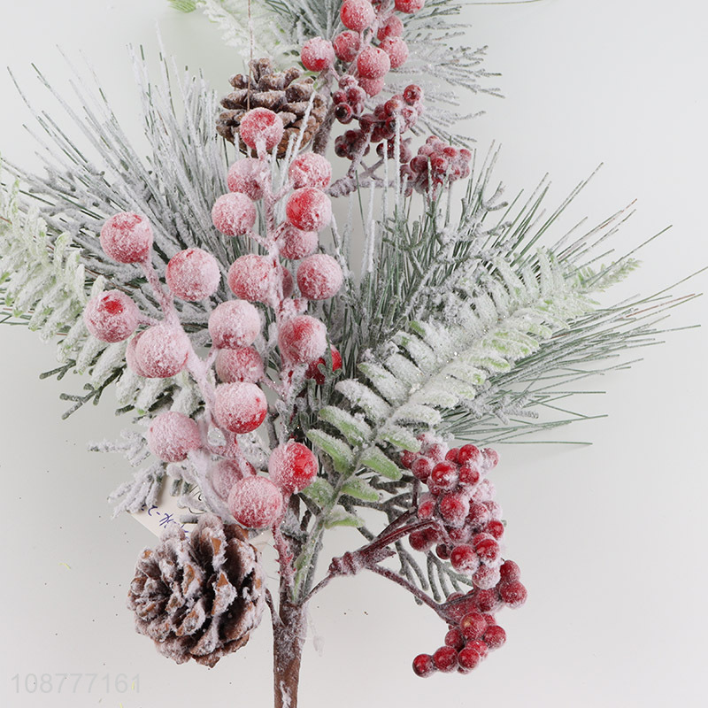 Low price red berries christmas pine needles