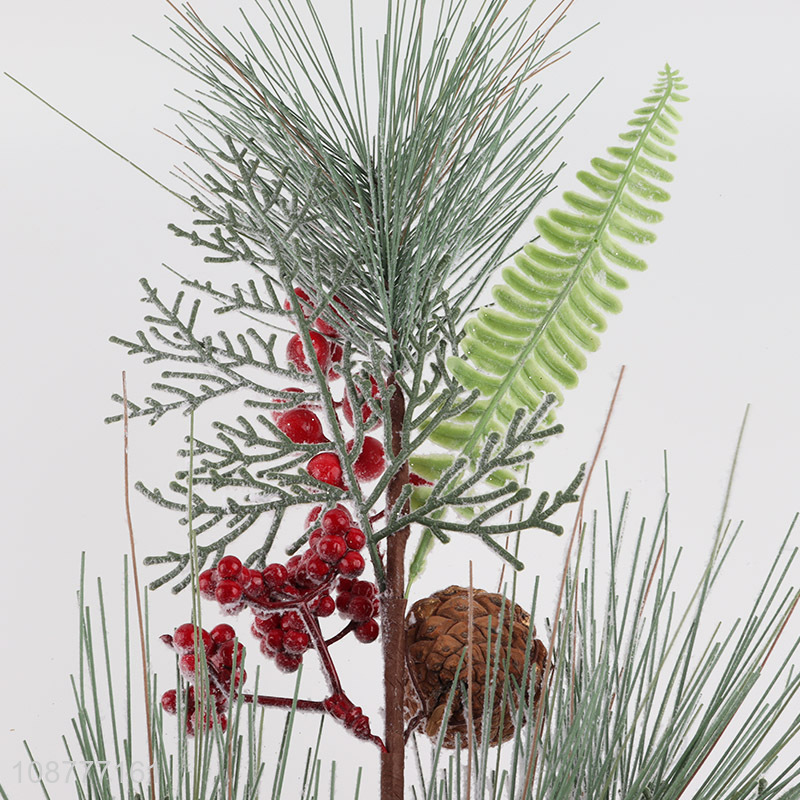 Low price red berries christmas pine needles