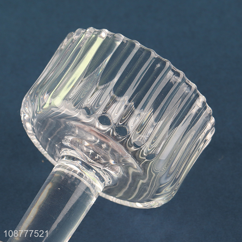 High quality double sided glass taper candle holder