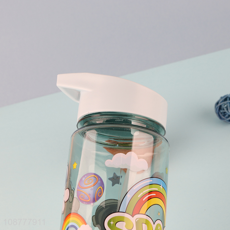 Good price 700ml water bottle with flip straw for kids