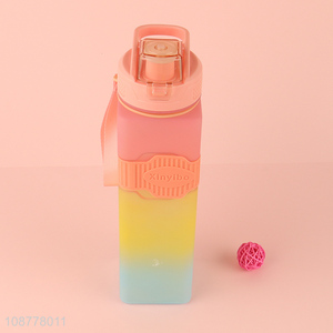 New arrival colorful plastic water bottle with handle