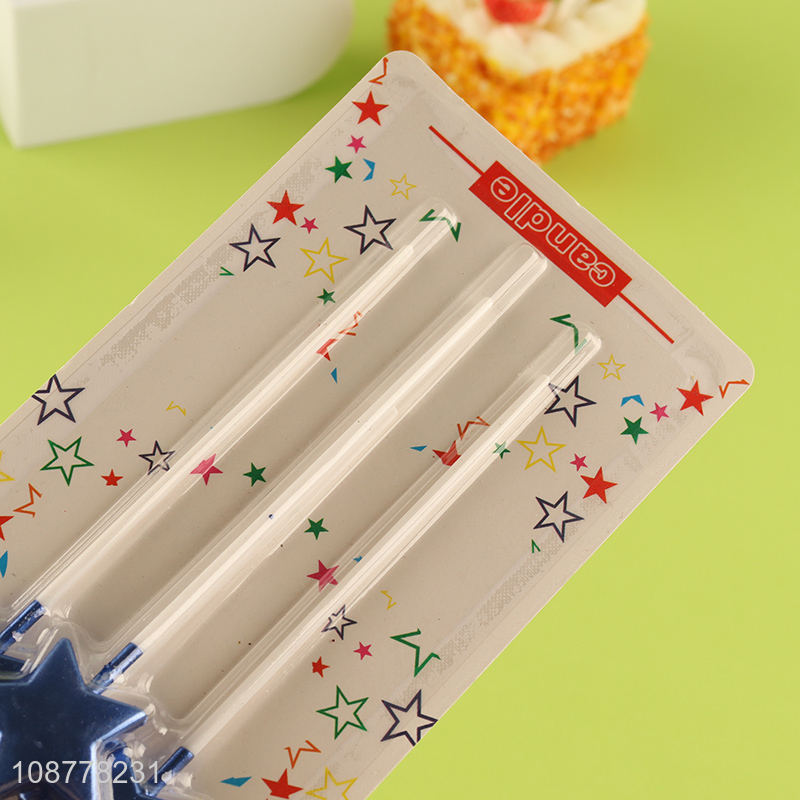 Hot selling 4pcs star shaped birthday candles