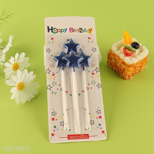Hot selling 4pcs star shaped birthday candles