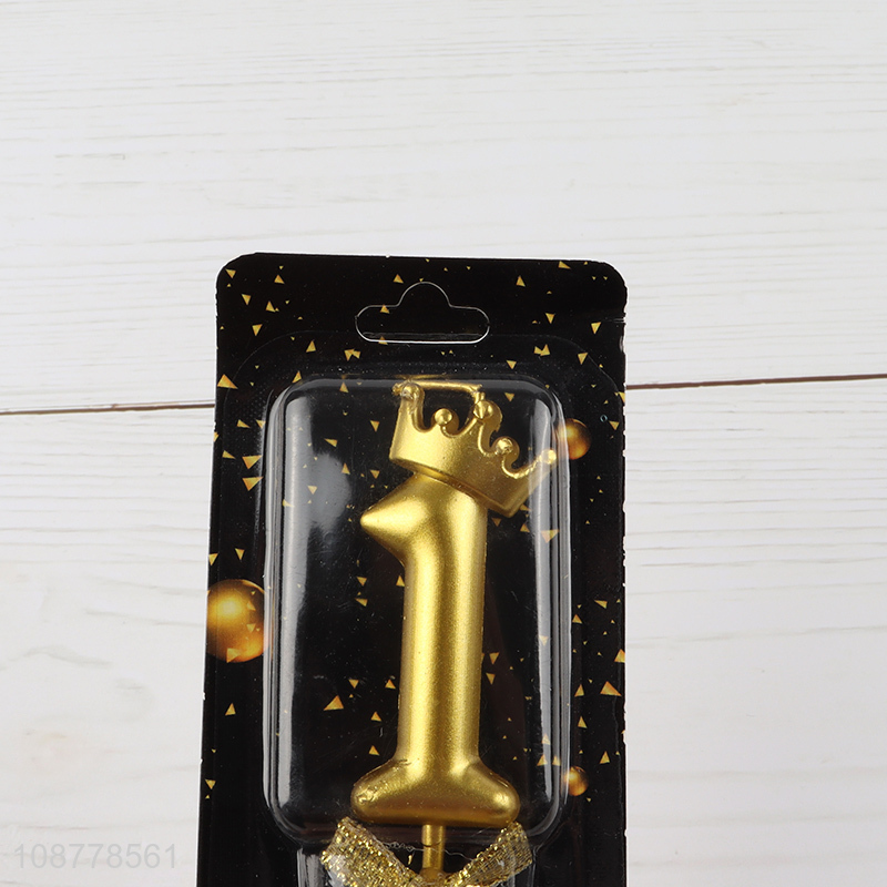 Yiwu factory golden birthday candle